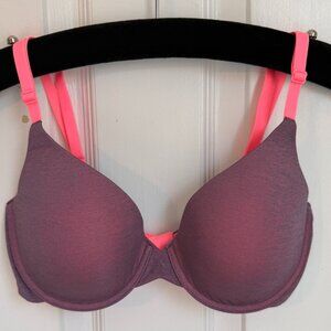 NWOT Victoria's Secret 32D Uplift Smooth Semi Demi Bra Pink-Lavendar Marle